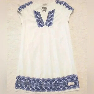 ODD MOLLY white embroidered top lightweight Size 1